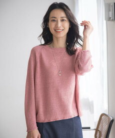 J.PRESS 【洗える・吸水速乾】MERCERIZED CORD LINEN ニット ジェイプレス トップス ニット ピンク ベージュ ブルー【送料無料】