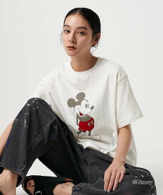 BEAUTY&YOUTH UNITED ARROWS ＜Americana＞Disney/プリントTシャツ ビューティー＆ユース　ユナイテッドアローズ トップス カットソー・Tシャツ ホワイト ブラック【送料無料】