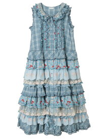 PINK HOUSE ローズレース使いミックスパッチワークワンピース ピンクハウス ワンピース・ドレス ワンピース ホワイト ブルー レッド ピンク【送料無料】