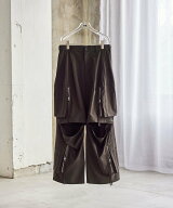 【SALE／35%OFF】HARE CLEAR TEXTURE ZIPカーゴパンツ ハレ トップス その他のトップス グレー ブラック …