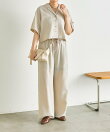 麻ライクストライプパンツ【SUM1 STYLE】