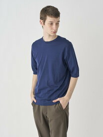 JOHN SMEDLEY Crew neck T-shirt ｜ S4633 ｜ 30G ジョンスメドレー トップス ニット ネイビー【送料無料】