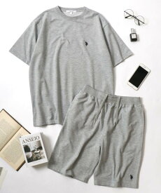 【SALE／25%OFF】U.S. POLO ASSN. 別注 セットアップ Tシャツ ショートパンツ セット ラザル インナー・ルームウェア その他のインナー・ルームウェア ブラック グレー ブルー【送料無料】