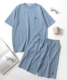 【SALE／25%OFF】U.S. POLO ASSN. 別注 セットアップ Tシャツ ショートパンツ セット ラザル インナー・ルームウェア その他のインナー・ルームウェア ブラック グレー ブルー【送料無料】