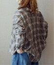 シャーリングチェック レギュラーカラーBigシャツ