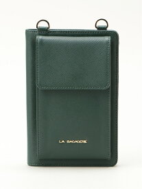 【SALE／50%OFF】LA BAGAGERIE レザーウオレットショルダー ラバガジェリー 財布・ポーチ・ケース 財布 ブラック グリーン グレー【送料無料】