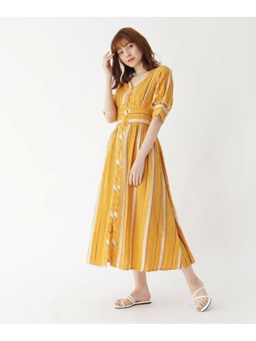 Opaque Clip インディアjqdストライプフロントボタンワンピース Rakuten Fashion 楽天ファッション 旧楽天ブランドアベニュー Be1411