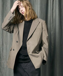 �ySALE�^50%OFF�zMAISON SPECIAL �yLIMITED EDITION�zDress-Over Peaked Lapel Semi-Double Tailored Jacket ���]���X�y�V���� �W���P�b�g�E�A�E�^�[ �e�[���[�h�W���P�b�g�E�u���U�[ �J�[�L�O���[�� �x�[�W�� �O���[ 