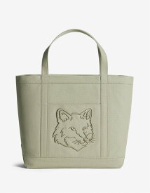 Maison Kitsune (W)FOX HEAD LARGE TOTE メゾン キツネ バッグ トートバッグ カーキグリーン レッド ブラック【送料無料】