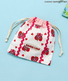 【SALE／30%OFF】BREEZE がんこちゃん&がんペーちゃん総柄巾着S エフオーオンラインストア 福袋・ギフト・その他 その他 グリーン ホワイト