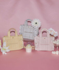 JILL by JILL STUART ＜フリルトートミニ＞ツイード ジル バイ ジル スチュアート バッグ その他のバッグ ピンク イエロー ブルー ホワイト ブラック【送料無料】