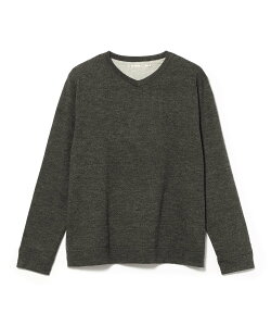 BEAMS PLUS �y�ʒ��zdip / 2Layer V Neck Knit �r�[���X ���� �g�b�v�X �j�b�g �O���[ �u���E�� �u���b�N�y���������z