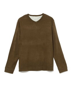 BEAMS PLUS �y�ʒ��zdip / 2Layer V Neck Knit �r�[���X ���� �g�b�v�X �j�b�g �O���[ �u���E�� �u���b�N�y���������z