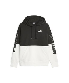 【SALE／44%OFF】PUMA ウィメンズ PUMA POWER カラーブロック フーディー 裏起毛 プーマ トップス スウェット・トレーナー ブラック【送料無料】