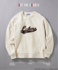 JOURNAL STANDARD Off The Court by NBA / オフ・ザ・コート バイ NBA 別注 プリント スウェット ジャーナル スタンダード トップス スウェット・トレーナー ブラック ベージュ ネイビー ブラウン【送料無料】