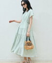 【SALE／40%OFF】DOUX ARCHIVES 2WAY ドロストティアードワンピース ドゥアルシーヴ ワンピース・ドレス シャツワンピース グリーン【送料無料】