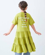 【SALE／10%OFF】devirock 姉妹で着られる 裾ティアード バックプリント ワンピース 子供服 キッズ 女の…