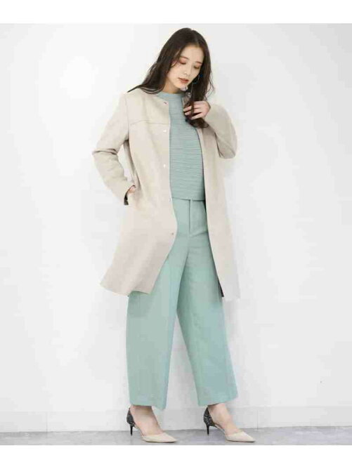 Mk Michel Klein 洗える フェイクスエードノーカラーコート Rakuten Fashion 楽天ファッション 旧楽天ブランドアベニュー Cb4414
