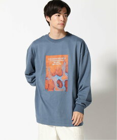 【SALE／30%OFF】ROUGH TRADE ROUGH TRADE/(M)ピーチキモウアートプリントロンTEE サンコーバザール トップス カットソー・Tシャツ ブルー グレー ホワイト