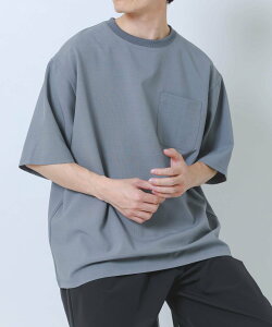 URBAN RESEARCH ITEMS 2way�X�g���b�`�N���[�l�b�N�z��T�V���c �A�[�o�����T�[�`�A�C�e���Y �g�b�v�X �J�b�g�\�[�ET�V���c �x�[�W�� �O���[ �u���b�N �l�C�r�[�y���������z
