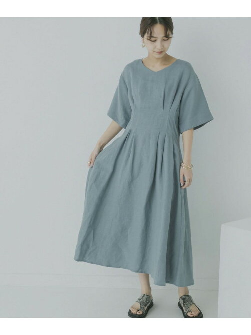 Kbf Kbf レーヨンリネンウエストタックワンピース Rakuten Fashion 楽天ファッション 旧楽天ブランドアベニュー Cw8415