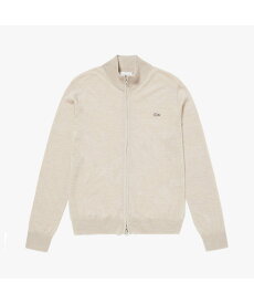 【SALE／30%OFF】LACOSTE ウォッシャブルウールジップアップニットセーター ラコステ トップス ニット グリーン ブラック ネイビー ブラウン グレー【送料無料】