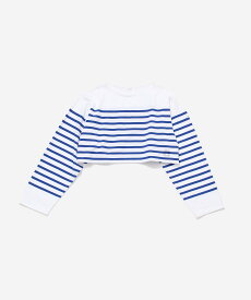 BIOTOP WOMEN【ORCIVAL for BIOTOP】basque shirt cropped アダムエロペ トップス カットソー・Tシャツ ホワイト【送料無料】