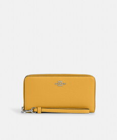 【SALE／62%OFF】COACH OUTLET ロング ジップ アラウンド ウォレット コーチ　アウトレット 財布・ポーチ・ケース 財布 イエロー【送料無料】