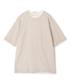 【SALE／69%OFF】TOMORROWLAND MEN ストレッチ天竺 レイヤードTシャツ トゥモローランド トップス カットソー・Tシャツ ネイビー グレー【送料無料】