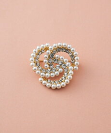 23区 パール ビジュー ブローチ ニジュウサンク アクセサリー・腕時計 ブローチ・コサージュ・バッジ ホワイト【送料無料】