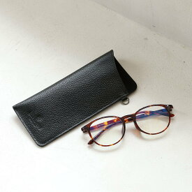 BLUE SINCERE 超薄型 メガネケース 本革 スリム 軽量 軽い おしゃれ 可愛い ソフト シンプル ブルーシンシア 文房具 その他の文房具 ブルー ネイビー ピンク ブラック