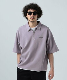 【SALE／50%OFF】BAYFLOW ピグメントハーフZIP半袖プルオーバー ベイフロー トップス カットソー・Tシャツ グレー パープル ベージュ