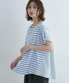 【SALE／70%OFF】studio CLIP 布帛コンビボーダープルオーバー スタディオクリップ トップス カットソー・Tシャツ ホワイト