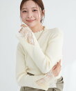 袖口レースもちもちリブタートル