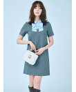 【洗える】リボンモチーフミニワンピース
