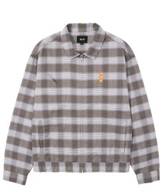 HUF ALL STAR DAMAGE ZIP SHIRT HUF ハフ ジップシャツ ハフ トップス シャツ・ブラウス ベージュ グレー【送料無料】