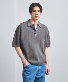 【SALE／35%OFF】UNITED ARROWS バーズアイ ニット ポロシャツ ユナイテッドアローズ トップス ポロシャツ ワインレッド グリーン ブラック グレー【送料無料】