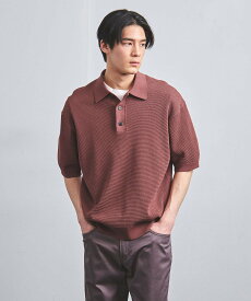 【SALE／30%OFF】UNITED ARROWS バーズアイ ニット ポロシャツ ユナイテッドアローズ トップス ポロシャツ ワインレッド グリーン ブラック グレー【送料無料】