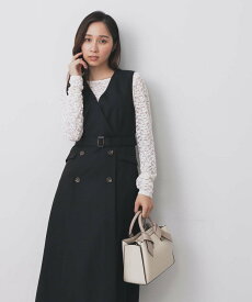 【SALE／40%OFF】index トレンチディティールワンピース【洗濯機OK/イージーアイロン/防シワ】 インデックス ワンピース・ドレス その他のワンピース・ドレス ブラウン グリーン ブラック【送料無料】