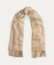 LAUREN RALPH LAUREN ベルティングモチーフ & ロゴ ジャカード ラップ スカーフ ラルフローレン ファッション雑貨 マフラー・ストール・ネックウォーマー ブラウン【送料無料】