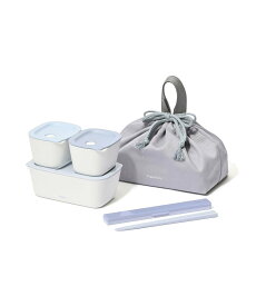Francfranc ランチボックス コンプリート5点セット 弁当箱 ランチ 撥水加工 巾着付き フランフラン 食器・調理器具・キッチン用品 弁当箱・ランチボックス ブルー