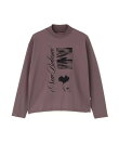 ロゴ×フラワー UV 長袖 モックネック プルオーバー (WOMENS)