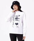 ロゴ×フラワー UV 長袖 モックネック プルオーバー (WOMENS)