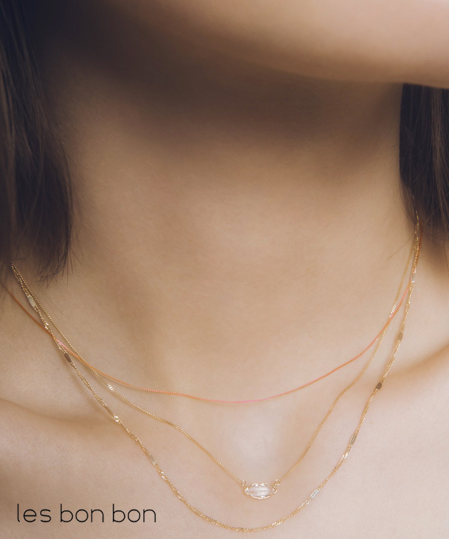 SETUP7｜les bon bon/tiny necklace タイニー ネックレス K10 10K