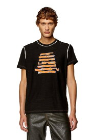 DIESEL メンズ Tシャツ T-DIEGOR-RAW-N2 ディーゼル トップス カットソー・Tシャツ ブラック【送料無料】