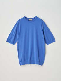 JOHN SMEDLEY Crew neck T-shirt ｜ S4633 ｜ 30G ジョンスメドレー トップス ニット ブルー【送料無料】