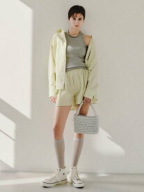【SALE／50%OFF】emmi ストライプイージーハーフパンツ エミ パンツ キュロット ピンク【送料無料】
