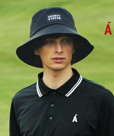 ADABAT STREAM ボックスロゴ バケットハット アダバット 帽子 ハット ピンク ブラック【送料無料】