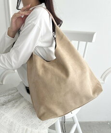 【SALE／66%OFF】wears ポーチ付き スウェード風ワンハンドルバッグ アウトフィッターラボ バッグ トートバッグ ブラック ブラウン ベージュ