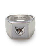 LILY BROWN CATモチーフリング リリーブラウン ファッション雑貨 その他のファッション雑貨 ブラック ブ…